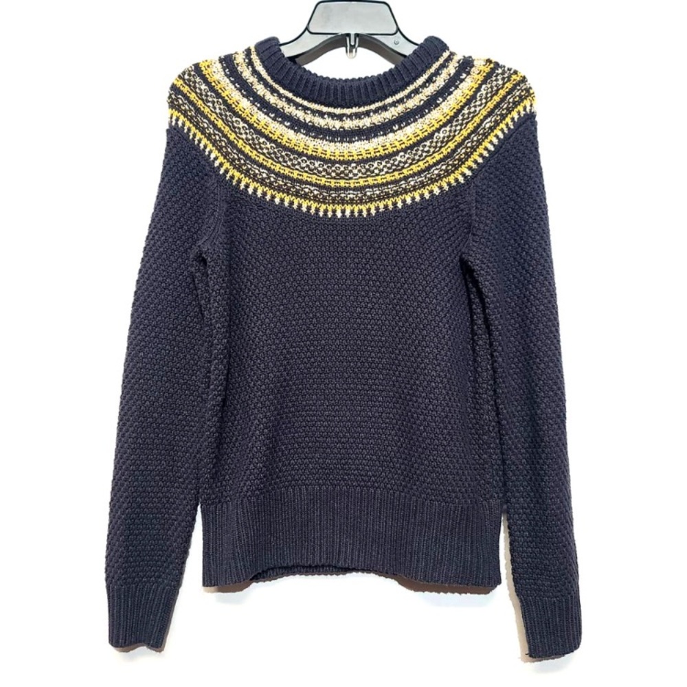 J. Crew X The Reeds Long Sleeve Cotton Blend Fair Isle Sweater Size Smalll - Picture 8 of 14